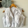 Pure Ikkat Handloom Cotton Collar Blouse – Padded Front-Open Readymade Blouse for Office Wear (Size 34-42 Alterable) - Image 3