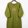 Pure Mal Cotton Embroidered Short Kurti for Women | Floral Thread Work Daily Wear Tunic Top - Image 3