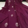 Pure Mul Chanderi Handwork Anarkali Kurta Pant Set with Scalloped Dupatta – Festive 3-Piece Suit - Image 6