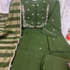 Pure Mul Chanderi Handwork Kurta Set with Zari Stripe Dupatta – Ambika Festive Collection