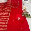 Pure Mul Chanderi Handwork Kurta Set with Zari Stripe Dupatta – Ambika Festive Collection - Image 3