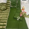Pure Mul Chanderi Handwork Kurta Set with Zari Stripe Dupatta – Ambika Festive Collection - Image 5