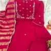 Pure Mul Chanderi Handwork Kurta Set with Zari Stripe Dupatta – Ambika Festive Collection - Image 6