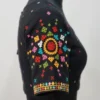 Pure Raw Silk Readymade Blouse – Gujarati Kutchi Hand Embroidery & Mirror Work Saree Blouse with Deep Round Back - Image 3