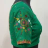 Pure Raw Silk Readymade Blouse – Gujarati Kutchi Hand Embroidery & Mirror Work Saree Blouse with Deep Round Back - Image 5