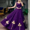 Pure Rayon Cotton 5–6 Meter Flared Skirt with Blouse Fabric | Gold Appliqué Work Festive Lehenga Skirt - Image 6