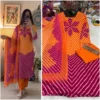 Pure Rayon Cotton Leheriya Printed Kurti Pant Set with Dupatta – 3-Piece Daily & Festive Ethnic Suit Set