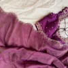 Purple Raw Silk Designer Blouse with Scalloped Cutwork Neckline | Hand Embroidered Zari Saree Choli - Image 6