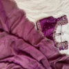 Purple Raw Silk Designer Blouse with Scalloped Cutwork Neckline | Hand Embroidered Zari Saree Choli - Image 9