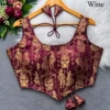 Raas Leela Banarasi Brocade Corset Blouse | Readymade Padded Sleeveless Blouse with Dori & Latkan (Sizes 38-40) - Image 12