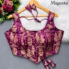 Raas Leela Banarasi Brocade Corset Blouse | Readymade Padded Sleeveless Blouse with Dori & Latkan (Sizes 38-40) - Image 6