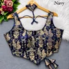 Raas Leela Banarasi Brocade Corset Blouse | Readymade Padded Sleeveless Blouse with Dori & Latkan (Sizes 38-40) - Image 7