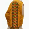 Raw Silk Embroidered Saree Blouse – Floral Thread Work Elbow Sleeve Readymade Blouse with Back Cutout - Image 5