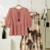 Rayon Peplum Top with Printed Lycra Palazzo Set – 2-Piece Western Casual Co Ord Set with Pockets for Women - Image 5
