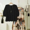 Rayon Peplum Top with Printed Lycra Palazzo Set – 2-Piece Western Casual Co Ord Set with Pockets for Women - Image 6