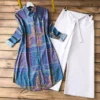 Rayon Printed Shirt Kurti Set  Stretchable Lycra Palazzo - Image 11