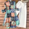 Rayon Printed Shirt Kurti Set  Stretchable Lycra Palazzo - Image 23