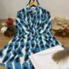 Rayon Printed Shirt Kurti Set  Stretchable Lycra Palazzo - Image 47