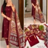 Ready-to-Wear Mangalagiri Butti Silk Cotton Kurta Pant Set with Authentic Kalamkari Dupatta - Image 16