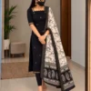 Ready-to-Wear Mangalagiri Butti Silk Cotton Kurta Pant Set with Authentic Kalamkari Dupatta - Image 8