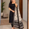 Ready-to-Wear Mangalagiri Butti Silk Cotton Kurta Pant Set with Authentic Kalamkari Dupatta - Image 9