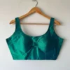 Readymade Padded Satin Silk Saree Blouse with Wide Strap Sleeveless Neckline in Multi-Color Pastel Shades - Image 10
