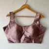 Readymade Padded Satin Silk Saree Blouse with Wide Strap Sleeveless Neckline in Multi-Color Pastel Shades - Image 12