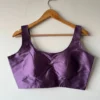 Readymade Padded Satin Silk Saree Blouse with Wide Strap Sleeveless Neckline in Multi-Color Pastel Shades - Image 13