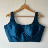 Readymade Padded Satin Silk Saree Blouse with Wide Strap Sleeveless Neckline in Multi-Color Pastel Shades - Image 16