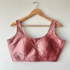 Readymade Padded Satin Silk Saree Blouse with Wide Strap Sleeveless Neckline in Multi-Color Pastel Shades - Image 17