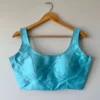 Readymade Padded Satin Silk Saree Blouse with Wide Strap Sleeveless Neckline in Multi-Color Pastel Shades - Image 8