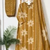 Rust Orange Pure Cotton 6060 Suit Set | Discharge Floral Print Kurti with Mirror Work & Dupatta - Image 12