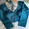 Sabyasachi Style Sweetheart Neck Full Sleeve Readymade Blouse – Padded Space Silk Saree Blouse