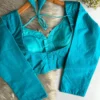 Sabyasachi Style Sweetheart Neck Full Sleeve Readymade Blouse – Padded Space Silk Saree Blouse - Image 12