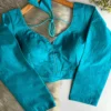 Sabyasachi Style Sweetheart Neck Full Sleeve Readymade Blouse – Padded Space Silk Saree Blouse - Image 18