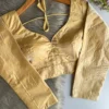 Sabyasachi Style Sweetheart Neck Full Sleeve Readymade Blouse – Padded Space Silk Saree Blouse - Image 4