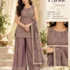 Salsa Tissue Sleeveless Kurti with Sharara Pants & Dupatta Set | Women Hand Embroidered Beadwork Festive Sharara Suit (Sizes S to XL) - Image 3