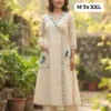 Soft Mal Cotton Embroidered Angarkha Kurti with Palazzo Set – 2-Piece Ethnic A-Line Kurta Set with Front Side Pocket for Women - Image 3