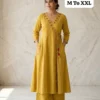 Soft Mal Cotton Embroidered Angarkha Kurti with Palazzo Set – 2-Piece Ethnic A-Line Kurta Set with Front Side Pocket for Women - Image 4