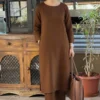 Solid Cotton Slub Straight Kurti Palazzo Set with Side Pockets (Monochrome Office & Daily Wear Co-Ord Set) - Image 7