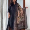 Solid Liva Rayon Kurti Pant Set with Printed Cotton Dupatta - Image 16