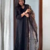 Solid Liva Rayon Kurti Pant Set with Printed Cotton Dupatta - Image 17