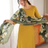 Solid Liva Rayon Kurti Pant Set with Printed Cotton Dupatta - Image 19