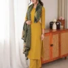 Solid Liva Rayon Kurti Pant Set with Printed Cotton Dupatta - Image 20