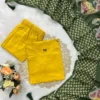 Solid Liva Rayon Kurti Pant Set with Printed Cotton Dupatta - Image 6