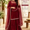 Space Silk Straight Kurti with 12-Kali Voluminous Gharara & Dupatta Set | Women Mirror & Pearl Lace Border Festive Eid Suit (Sizes S to XXL) - Image 2