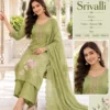 Srivalli Mul Chanderi Embroidered Kurta Pant Set with Dupatta – Festive Beadwork 3-Piece Ethnic Suit - Image 7
