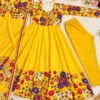 Tabby Organza Floral Print Flared Anarkali Suit Set