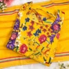 Tabby Organza Floral Print Flared Anarkali Suit Set - Image 6