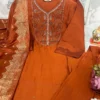 Viscose Silk Embroidered Kurti Set with Banarasi Dupatta
